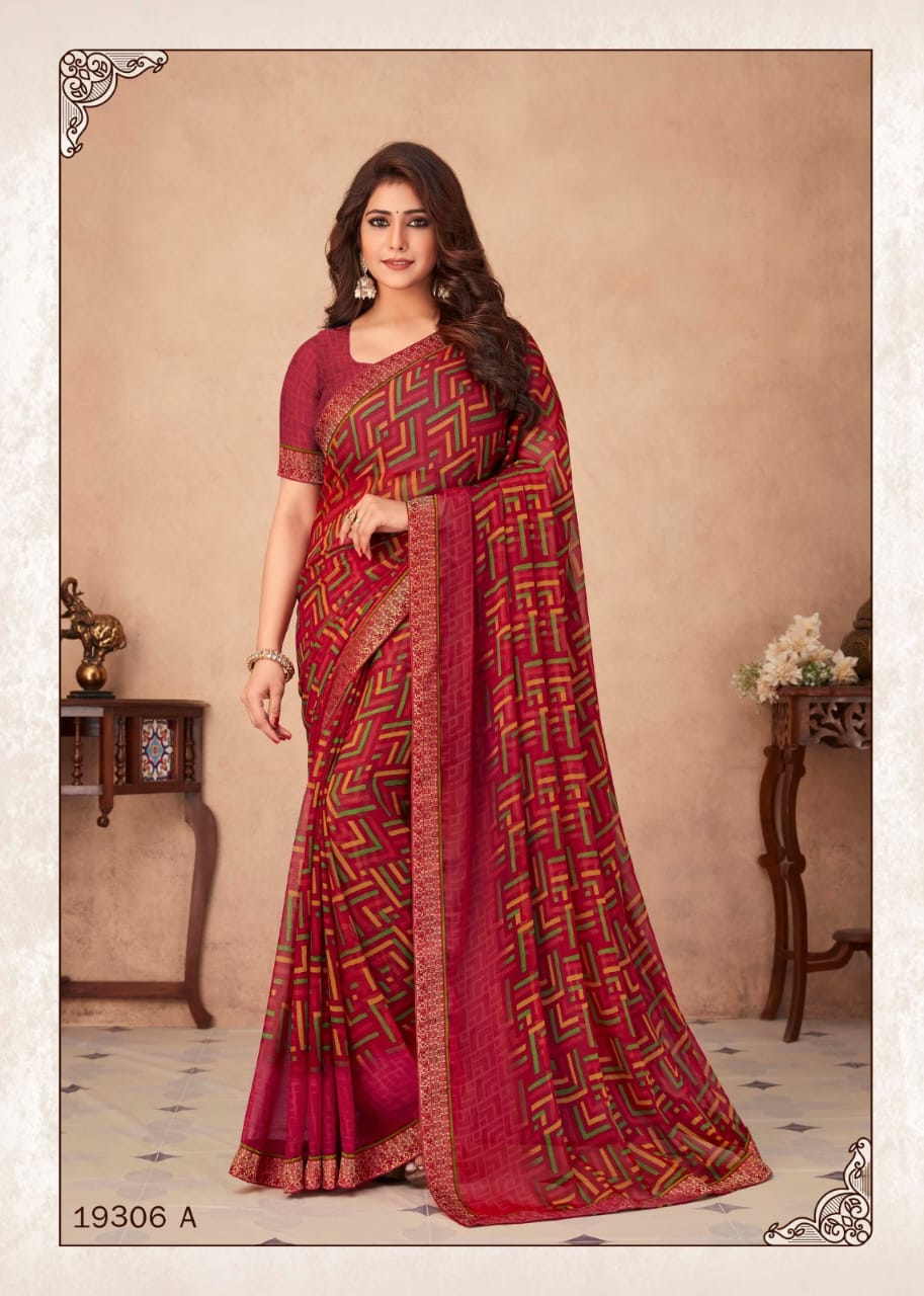 Ruchi Savera Hits Regular Wear Wholesale Printed Chiffon Saree Catalog